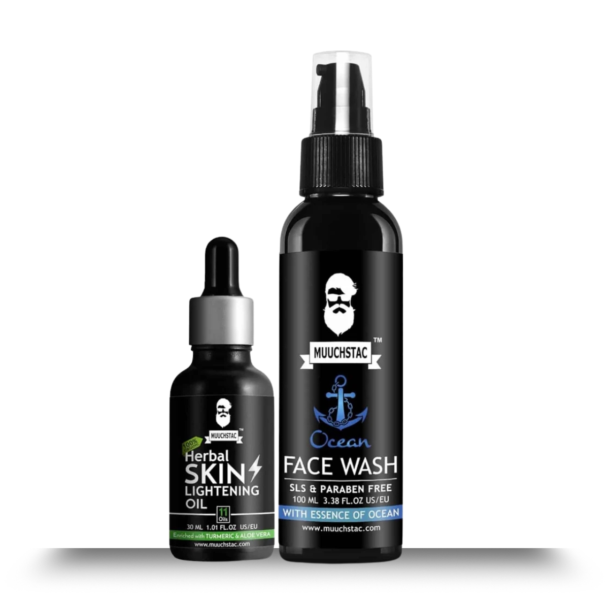 Muuchstac Ocean Facewash with Herbal Skin Lightening Oil – Fresh, Clear & Radiant Skin